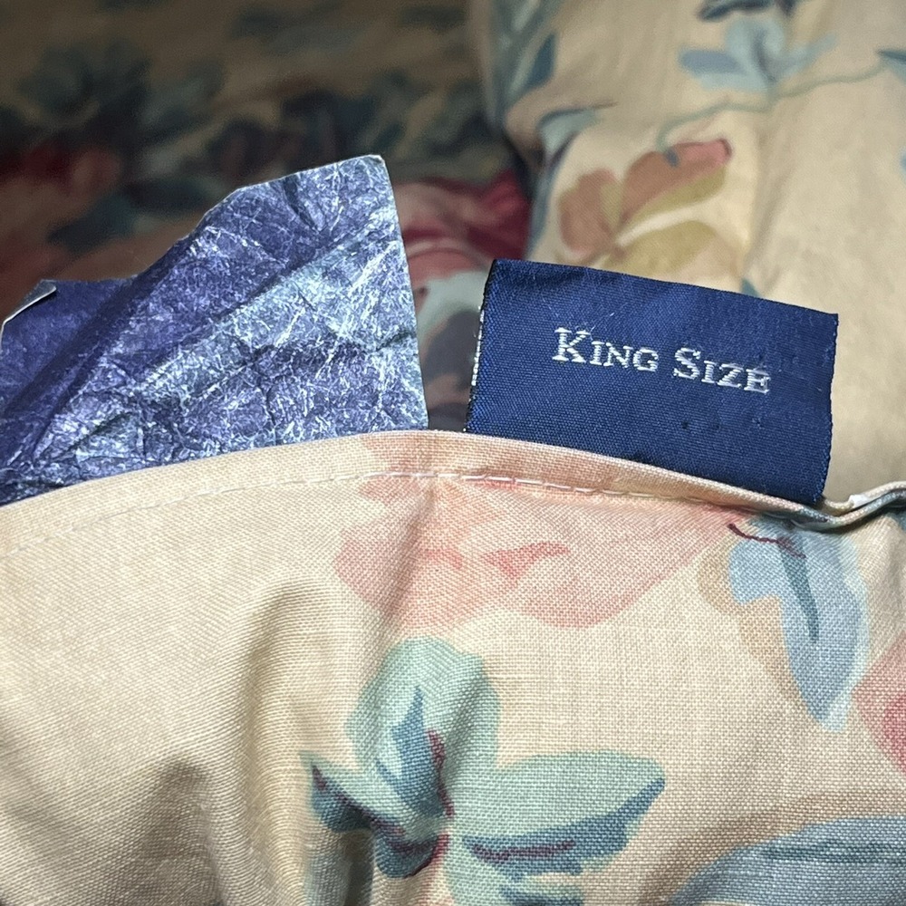 Ralph Lauren Vintage Floral Elsa Grasslands King Comforter Bedspread 96"x87" - Picture 7 of 8